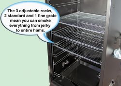 Camp Chef Smoke Vault 18: smoking, adjustable racks