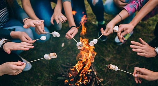 cooking over a campfire: Cavemen, Fire, and Safety