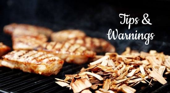 How to use smoker chips: Warnings