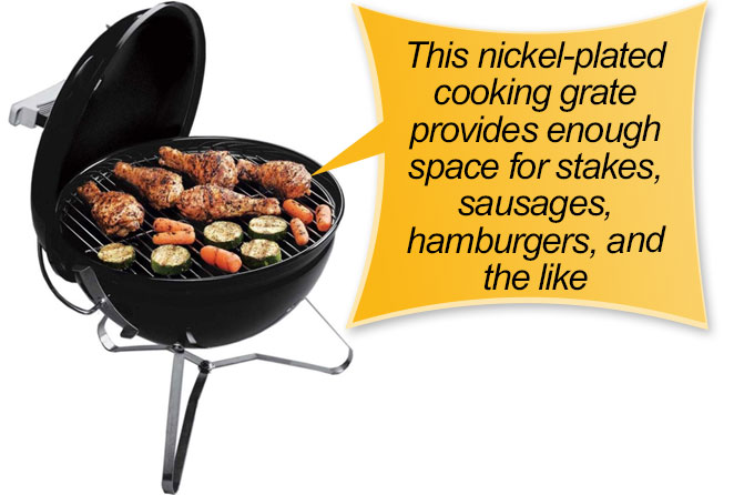 Weber 10020 Smokey Joe 14-Inch Portable Grill : cooking grate