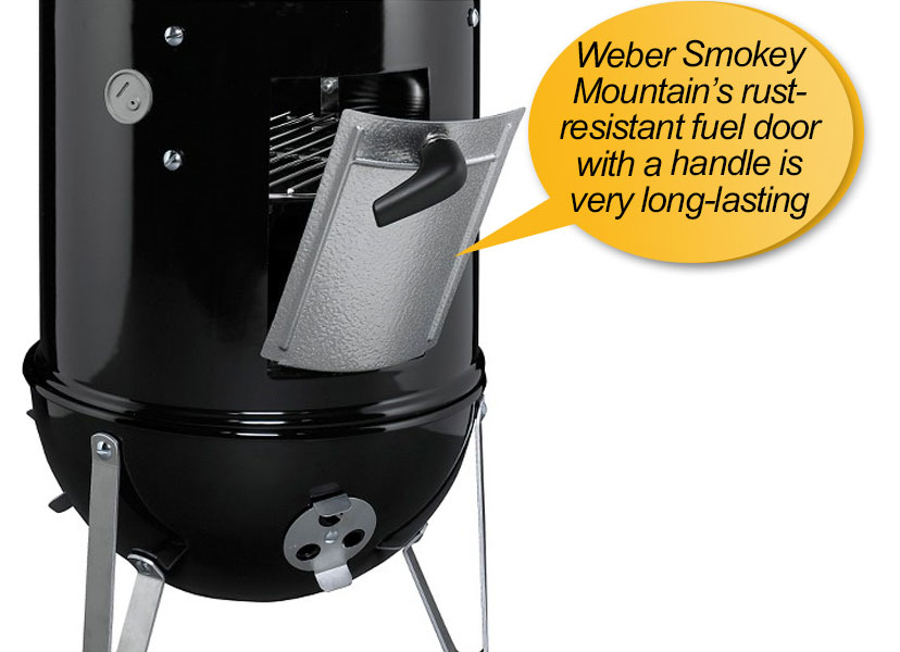 Weber 731001 Smokey Mountain charcoal smoker: fuel door