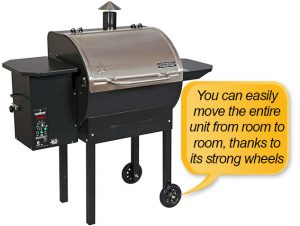 Camp Chef PG24S Pellet Grill and Smoker Deluxe: wheel, casters