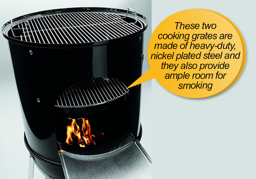 Weber 731001 Smokey Mountain charcoal smoker: Cooking grates