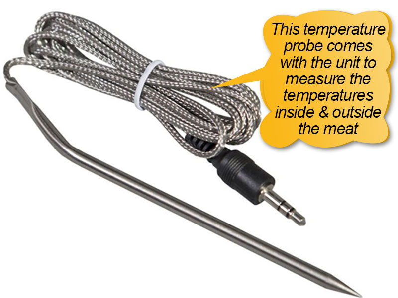 Traeger Pellet Grills BBQ155.01: meat temperature probe, thermometer