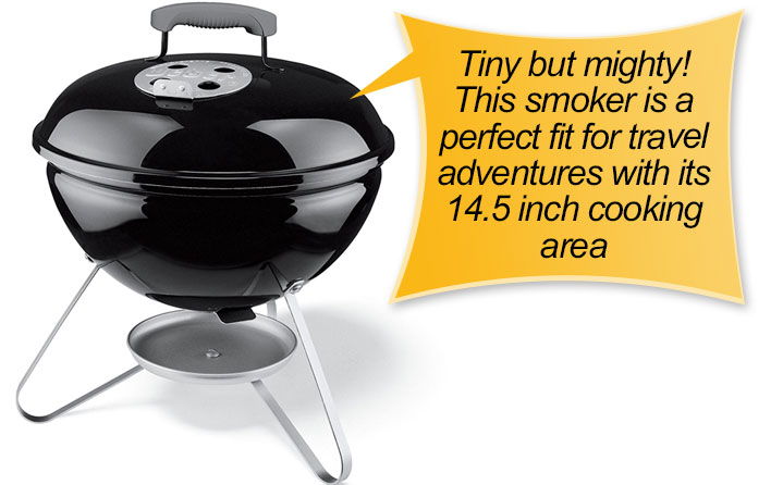 Weber 10020 Smokey Joe 14-Inch Portable Grill: cooking area