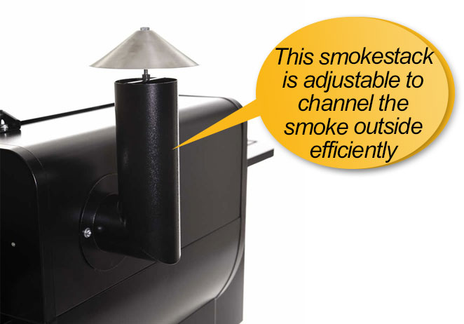 Camp Chef SmokePro SE Grill and Smoker review: smoke stack_smoke chimney