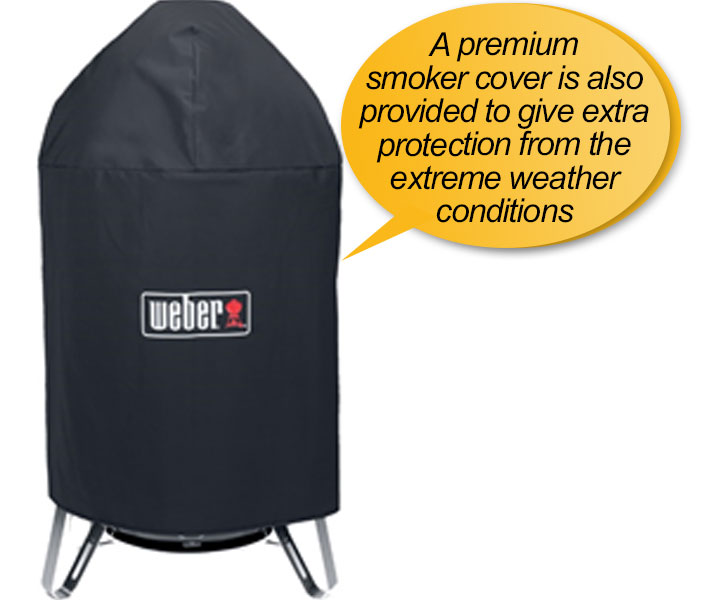 Weber 731001 Smokey Mountain charcoal smoker: smoker cover