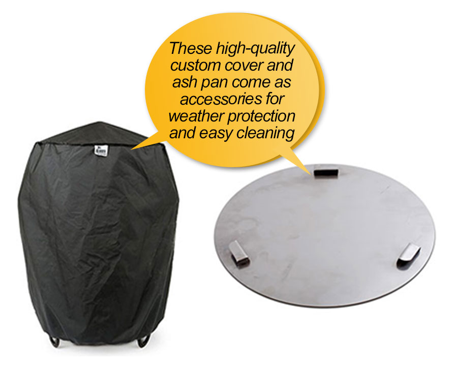 pit barrel cooker package review: custom cover and ash pan 