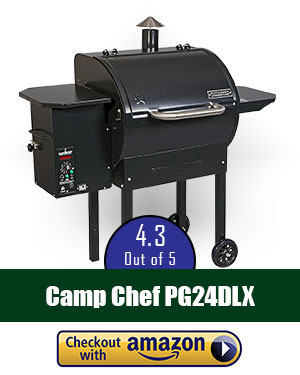 Camp chef pg24dlx deluxe pellet grill and smoker bbq with outlet digital controls and stainless temp probe