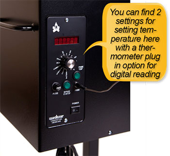 Camp Chef PG24S Pellet Grill and Smoker Deluxe: LED temperature readout, digital control center