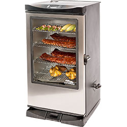 Masterbuilt JMSS 1081.5-Sq in Silver Smart Electric Smoker in the Electric  Smokers department at