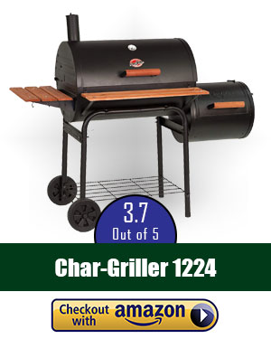 Char-Griller 1224 Smokin Pro 830 Square Inch Charcoal Grill with Side Fire Box