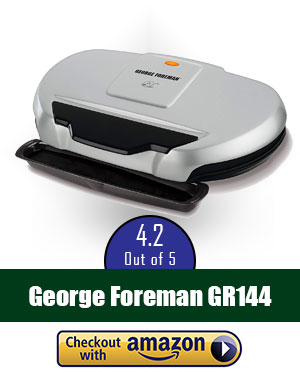  George Foreman 9-Serving Classic Plate Electric Grill and  Panini Press, Silver, GR144: Electric Contact Grills: Home & Kitchen