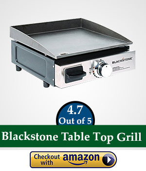 flat top gas griller: Blackstone Table Top Grill - 17 Inch Portable Gas Griddle - Propane Fueled