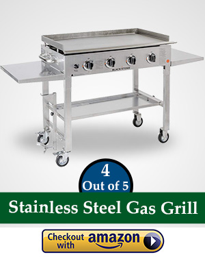 flat top gas griller: Blackstone 36 inch Stainless Steel Outdoor Cooking Gas Grill Griddle Station