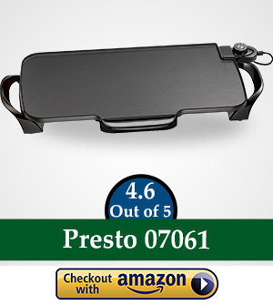 flat top gas griller: Presto 07061 22-inch Electric Griddle