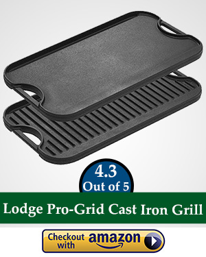 Lodge LPGI3 Cast Iron Reversible Grill/Griddle, 20-inch x 10.44