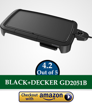 flat top gas griller: BLACK+DECKER Family-Sized Electric Griddle with Warming Tray & Drip Tray, GD2051B