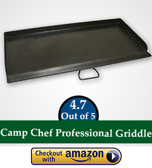 flat top gas griller: Camp Chef SG30 Professional Steel Fry Flat Top Griddle, Pre-Seasoned - Fits All Blue Flame Stoves (single burner)