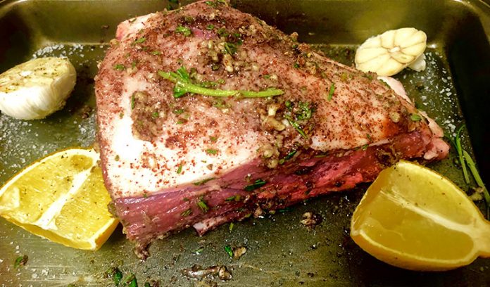 lamb with garlic sauce: