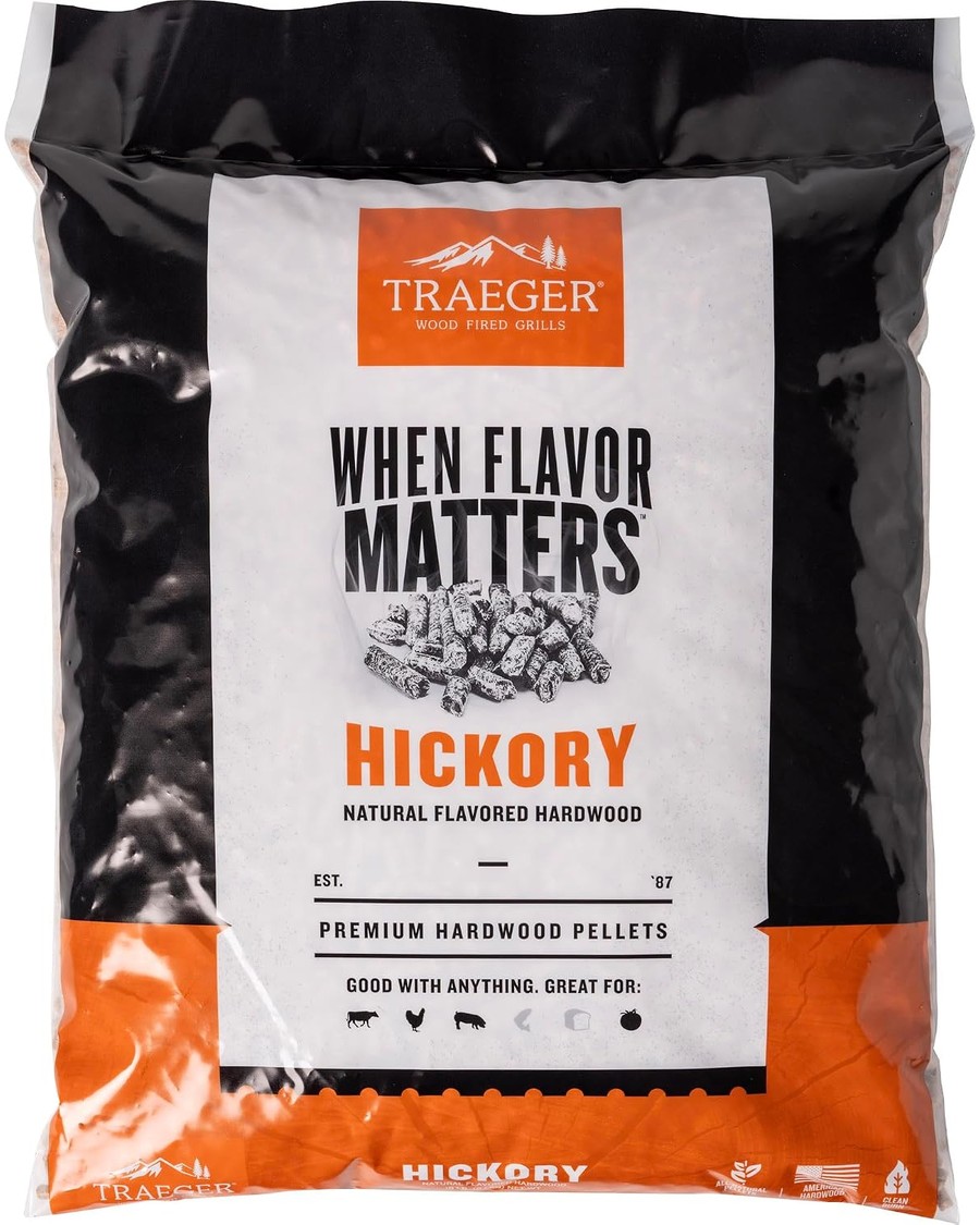 Bag of hickory smoking pellets