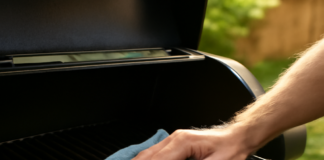 How to Season a New Pellet Smoker Before First Use Wiping cooking oil onto pellet smoker grates to season a pellet smoker